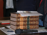 I quattro volumi della "Storia d'Italia dal 1789 al 1814" di Carlo Botta regalati da Concio