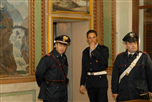 Il Comandante dei Carabinieri di Racconigi visita la restaurata Sala consiliare