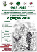 Locandina inaugurazione monumento Alpini - 2/6/2015