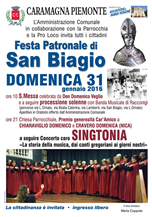 Locandina Festa Patronale San Biagio 2016