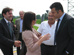 Il Presidente Gancia con i proprietari del Lago dei Salici