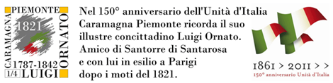 Ricordo del patriota Luigi Ornato in occasione del 150° anniversario dell'Unità d'Italia