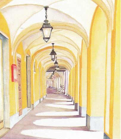 Veduta dei portici di Via Ornato di Mariarosa Gaude