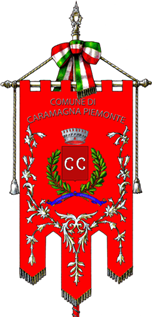 Gonfalone del Comune di Caramagna Piemonte