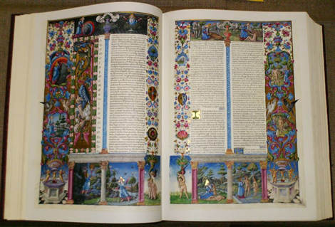 Riproduzione della Bibbia di Borso d'Este donata da Concio