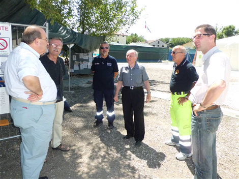 La delegazione del Comune di Caramagna Piemonte in visita