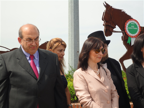Primo piano di Mario Riu e Gianna Gancia