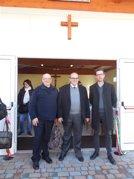 Don Antonio Borio, il Sindaco Riu e l'assessore Marco Osella