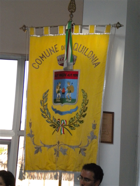 Il gonfalone del comune di Aquilonia