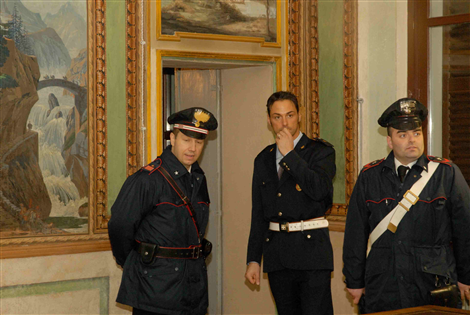 Il Comandante dei Carabinieri di Racconigi visita la restaurata Sala consiliare