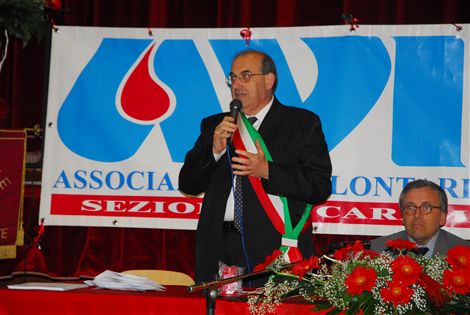 Il discorso del Sindaco Riu al Polivalente in occasione dei riconoscimenti ai donatori Avis
