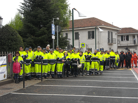 Tutti i volontari della Protezione Civile accorsi