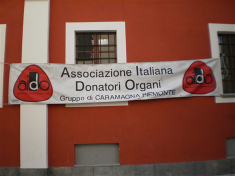 Striscione del Gruppo AIDO di Caramagna