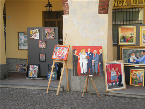 Esposizione di quadri in Via Ornato