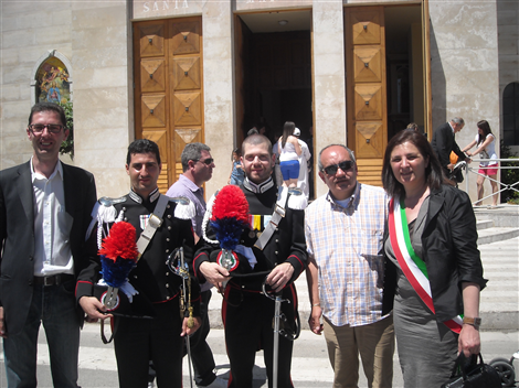 Osella e Coppola con i carabinieri