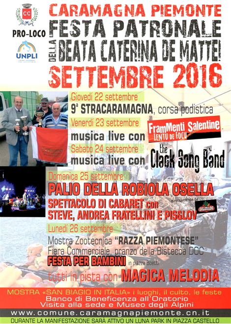 Locandina Festa Patronale 2016