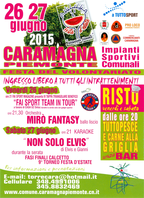 Locandina Festa d'Estate 2015