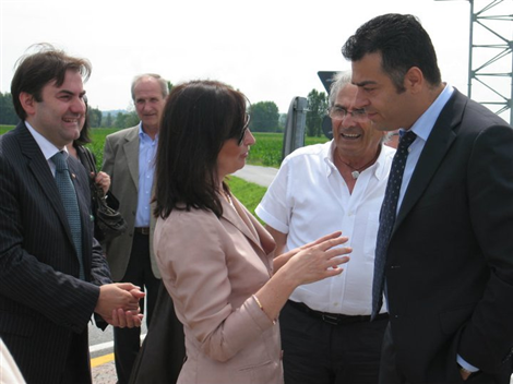 Il Presidente Gancia con i proprietari del Lago dei Salici