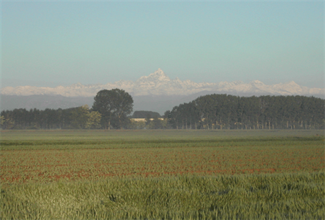 Il Monviso visto da Caramagna