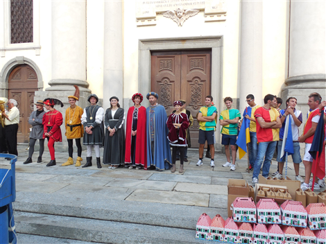 I partecipanti al Palio della Robiola