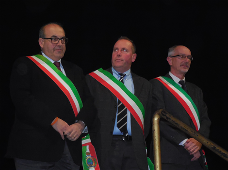 Con gli altri sindaci premiati con la medaglia d'oro