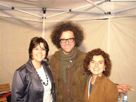 Simone Cristicchi con il consigliere comunale Daniela Oddenino