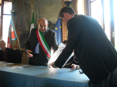 Il Sindaco Riu e l'Assessore Osella