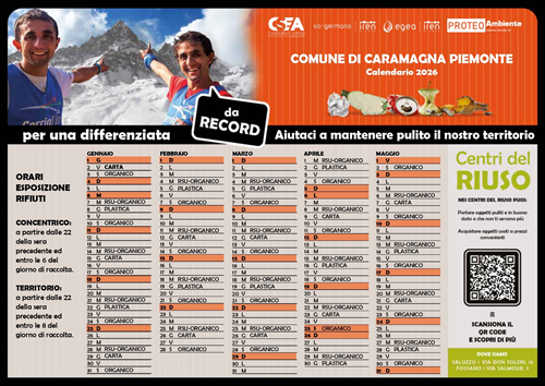 Calendario Raccolta Rifiuti